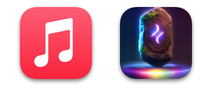 Apple Music and Summoning Stone app icons